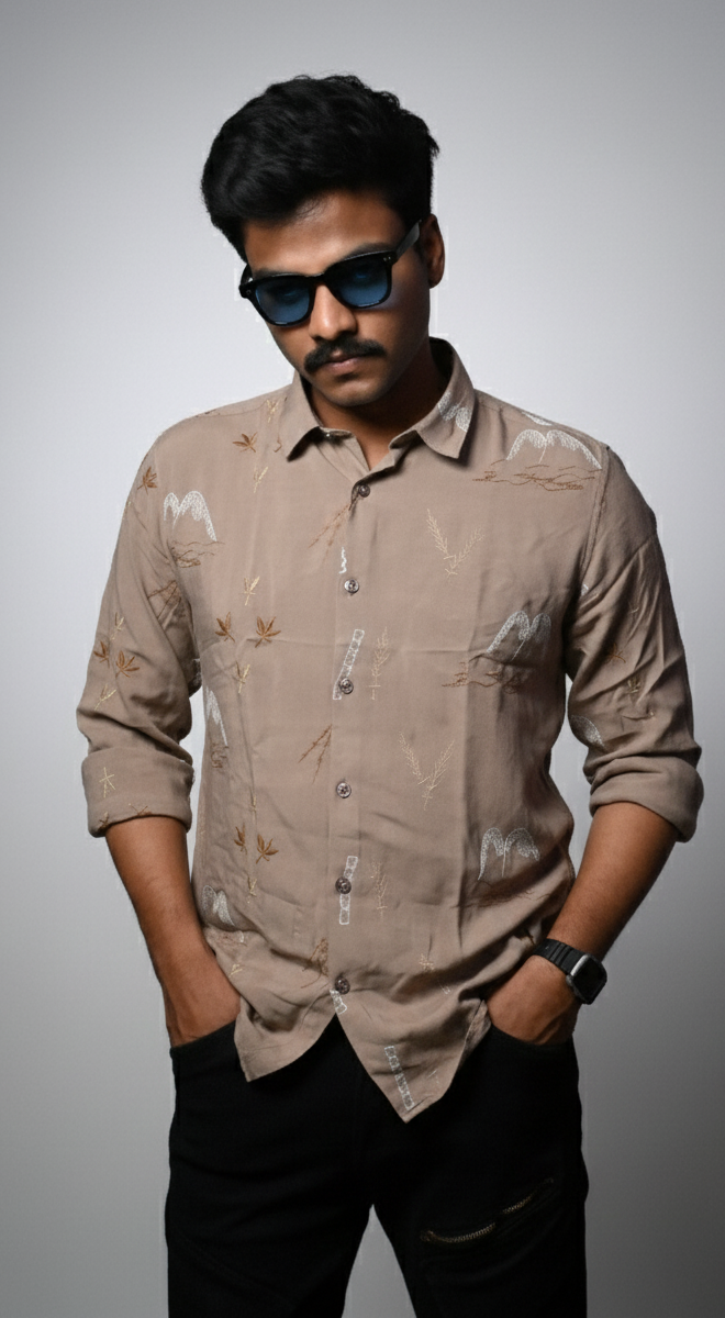 Luxury Embroidered Designer Shirt